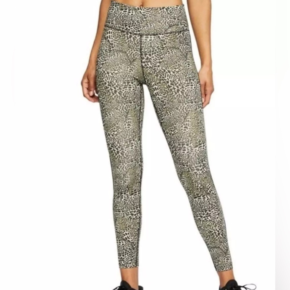 Nike Women’s Dri Fit Animal Leopard Print 7/8 Ankle Workout Leggings Size Small